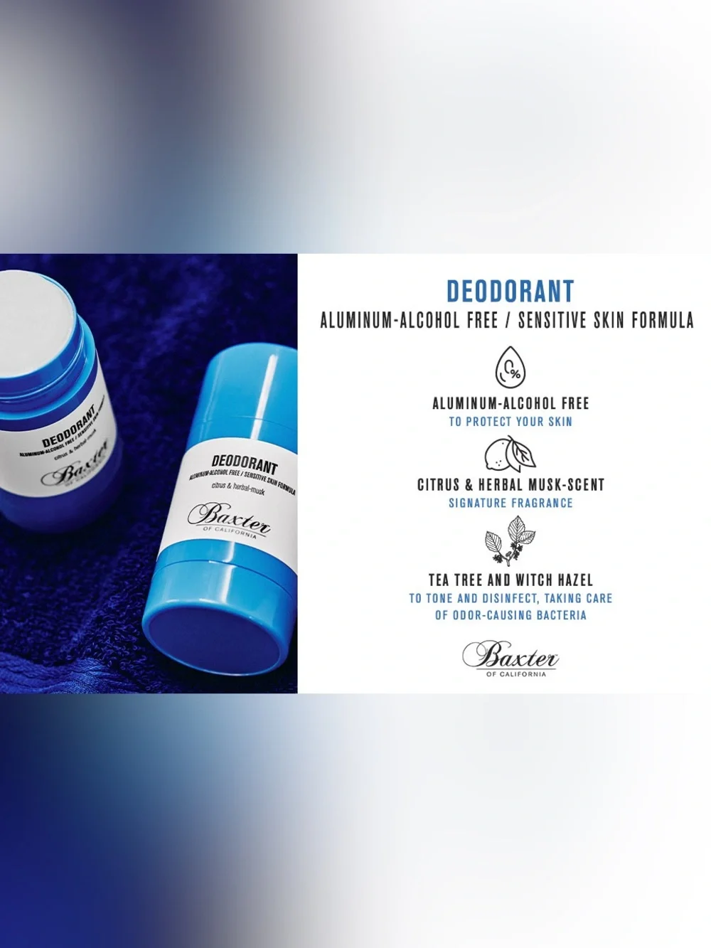 Baxter of California Blue Aluminum Free Deodorant